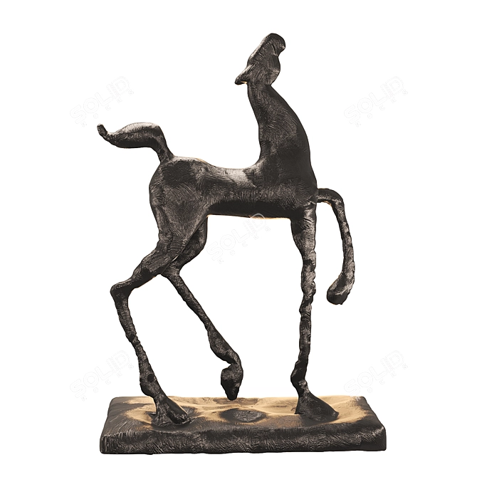  Majestic Horse Statue Sculpture 3D model image 2