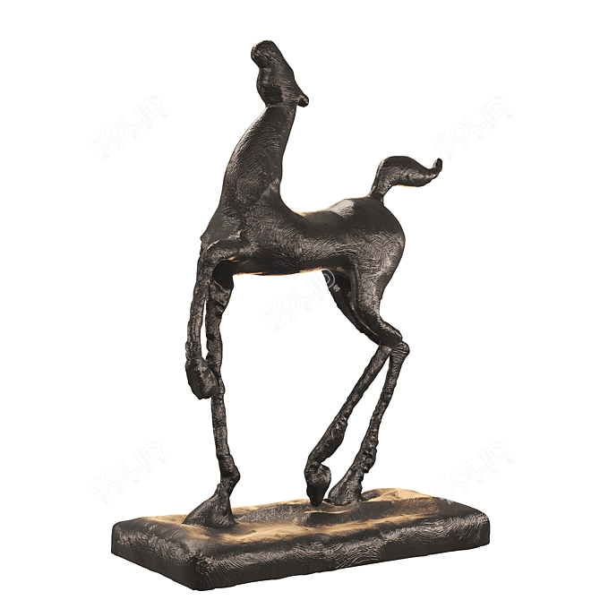  Majestic Horse Statue Sculpture 3D model image 3