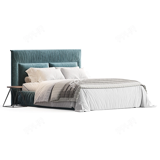 Modern Minimalist Ornella Bed Design 3D model image 2