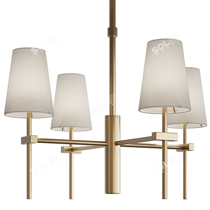 Regina Andrew Toni Small Chandelier 3D model image 2