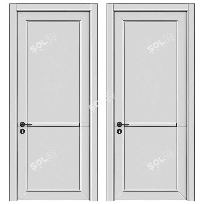 Interior Doors Set УВW 3D model image 7