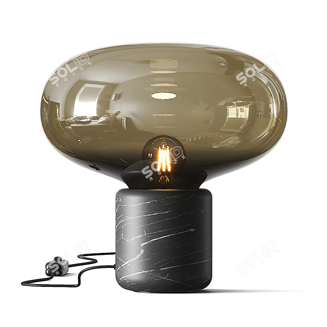 Translucent Glass Table Lamp 3D model image 2