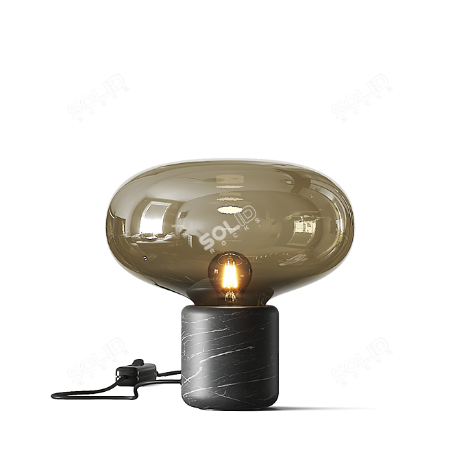 Translucent Glass Table Lamp 3D model image 3