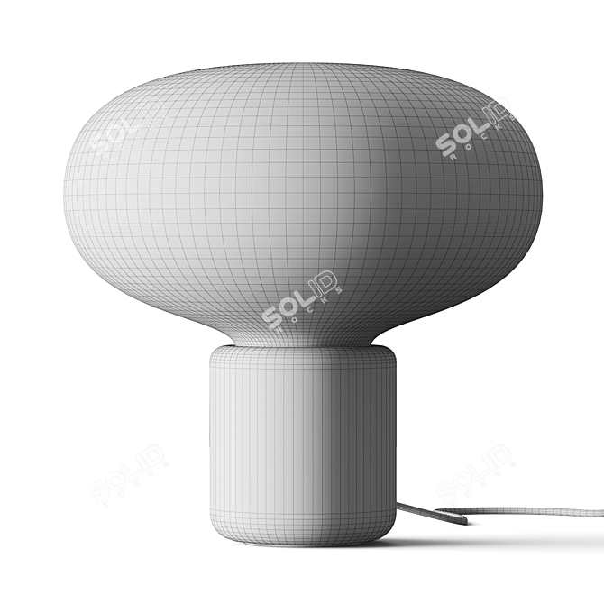 Translucent Glass Table Lamp 3D model image 5