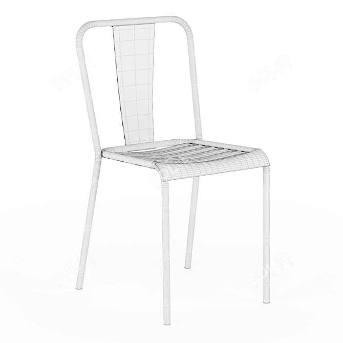 Vintage Metal Tolix T4 Chair 3D model image 5