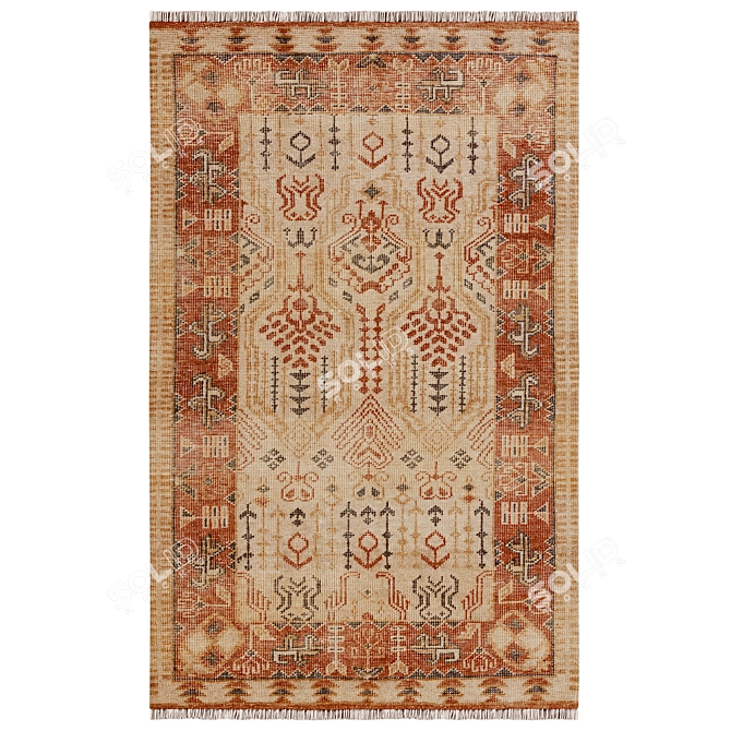 CB2 Handwoven Wool Rug Set 3D model image 2