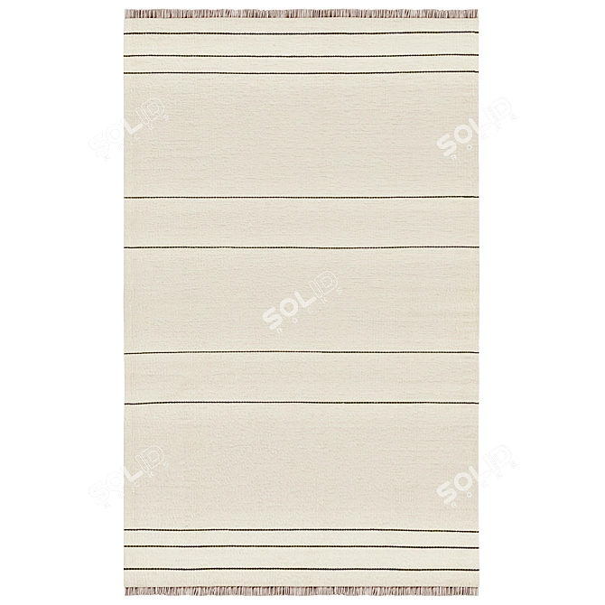 CB2 Handwoven Wool Rug Set 3D model image 3