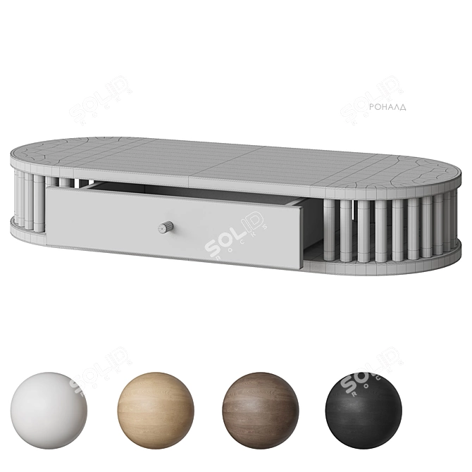 Scandinavian Floating Console: Ronald 3D model image 6