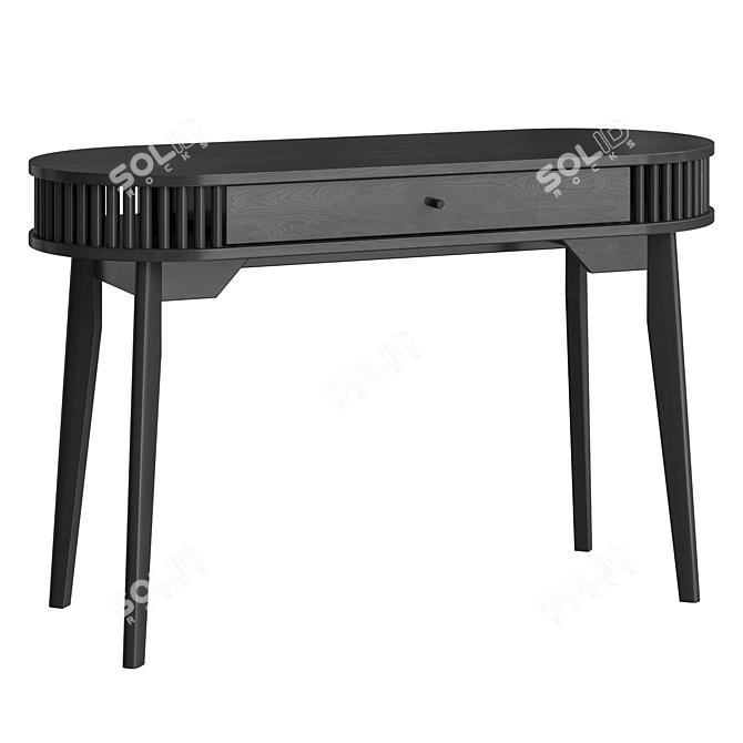 Ronald Writing Desk Natural Black 3D model image 3