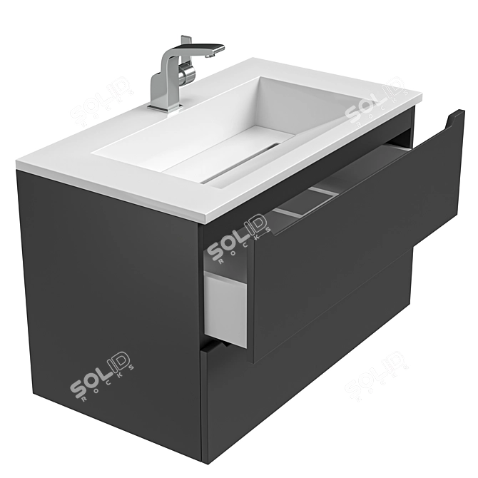 Uperwood Tanos 80 cm Bathroom Furniture Set 3D model image 4