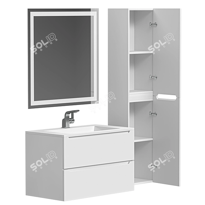 Uperwood Tanos 80 cm Bathroom Furniture Set 3D model image 6