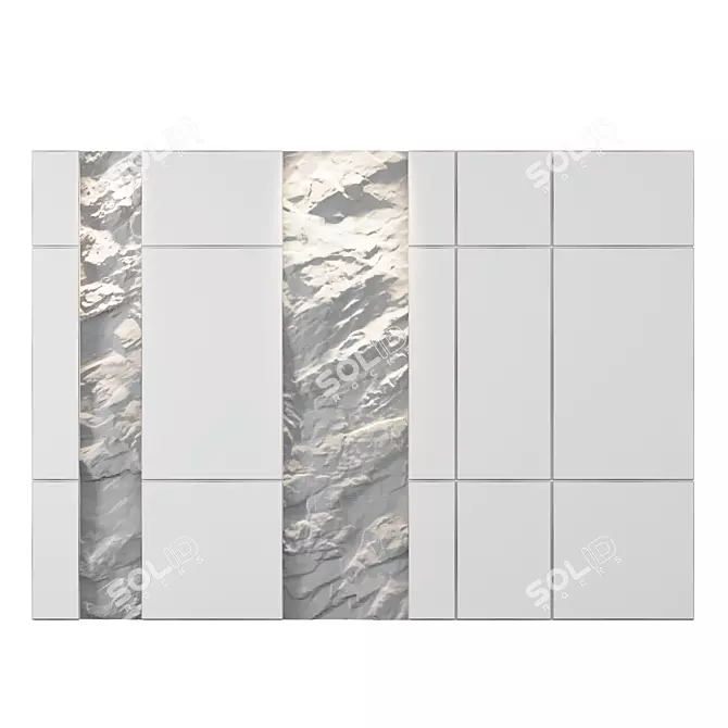  Customizable Stone Wall Panels 3D model image 3