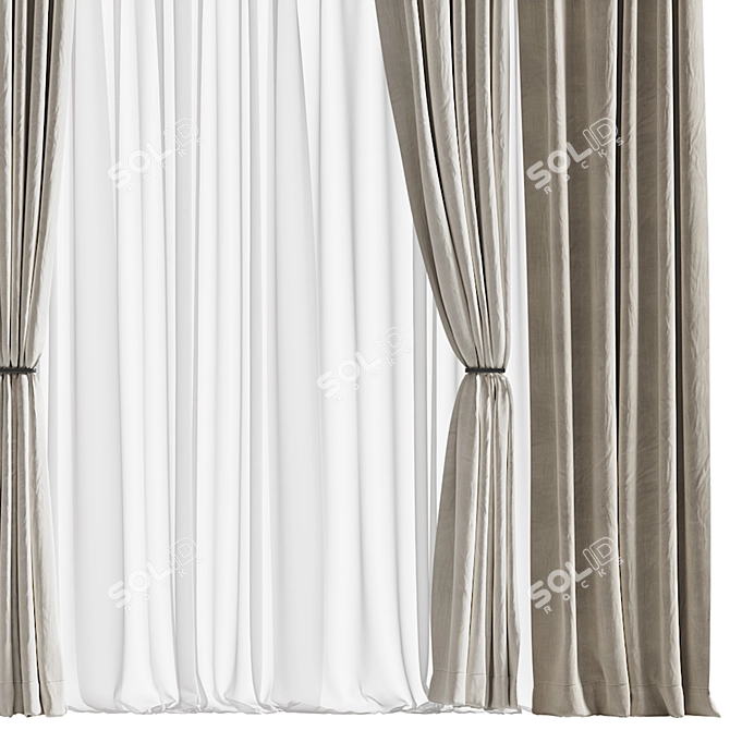 Folded Curtain Redesign 3D model image 2