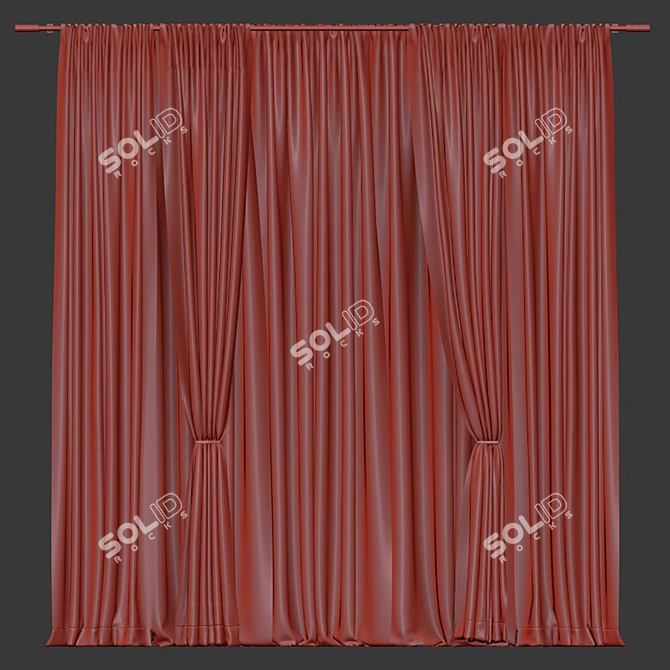 Folded Curtain Redesign 3D model image 3