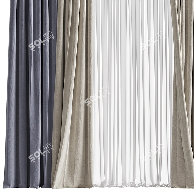 Revamped Curtain Design 3D model image 2