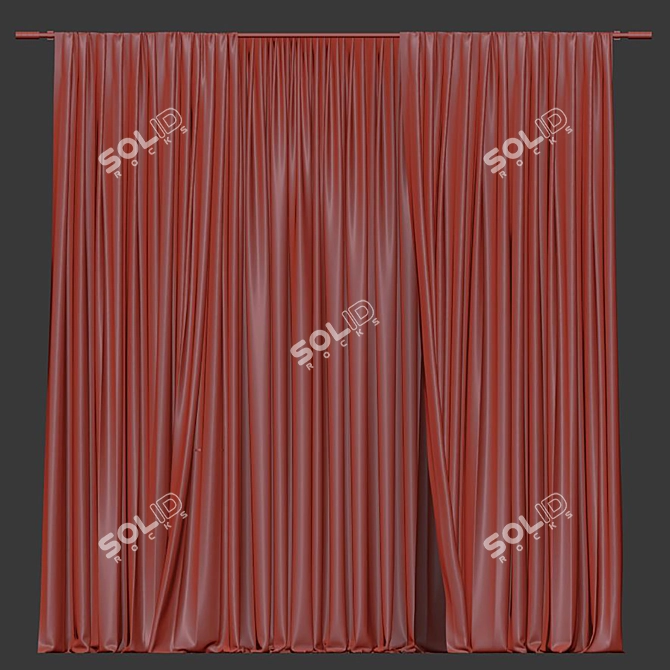 Revamped Curtain Design 3D model image 3