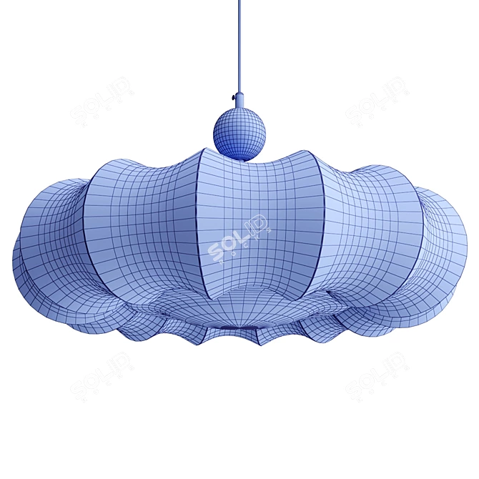 Japanese Inspired LED Ceiling Light 3D model image 4