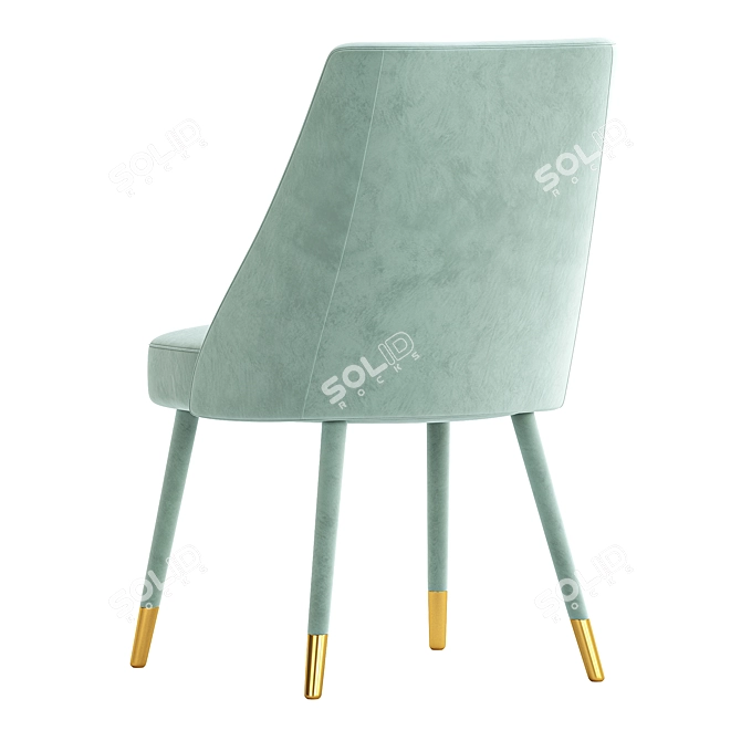 Elegant Figueroa Velvet Dining Chair 3D model image 5