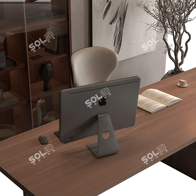  Executive Workspace Desk Set 3D model image 3