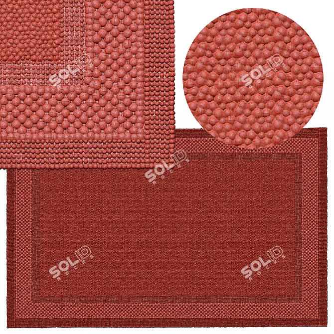 Athens Bath Rugs: Luxurious Comfort 3D model image 2