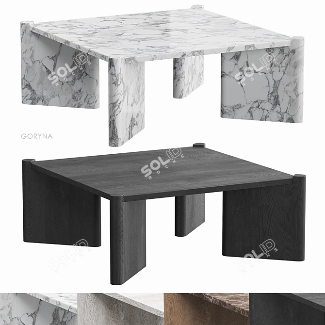 GORYNA Square Coffee Table 3D model image 1