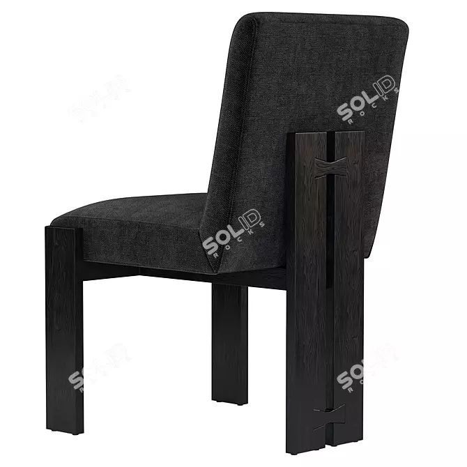 Sleek Roxy Dining Chair: Corona Ready 3D model image 5