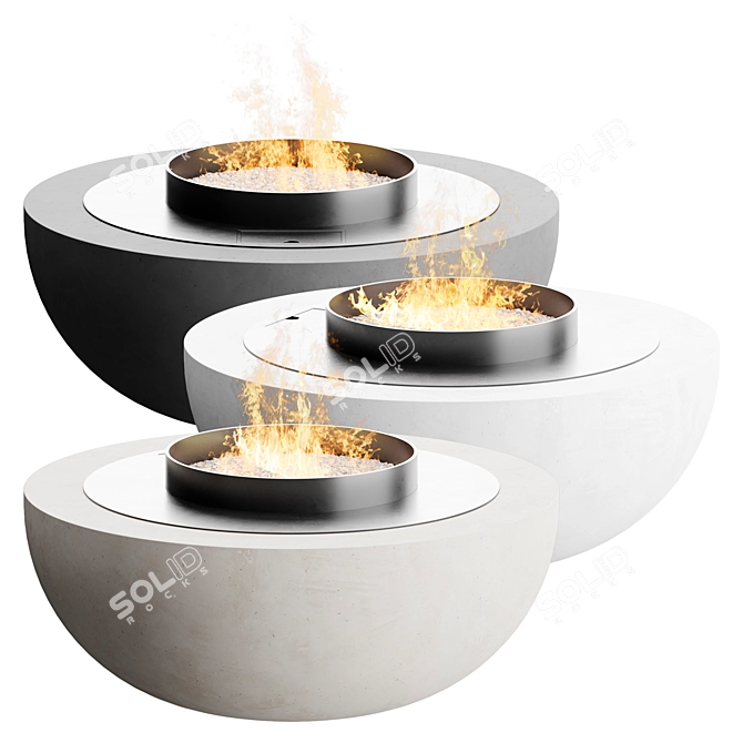 Stella Burner 600 Fireplace 3D model image 1