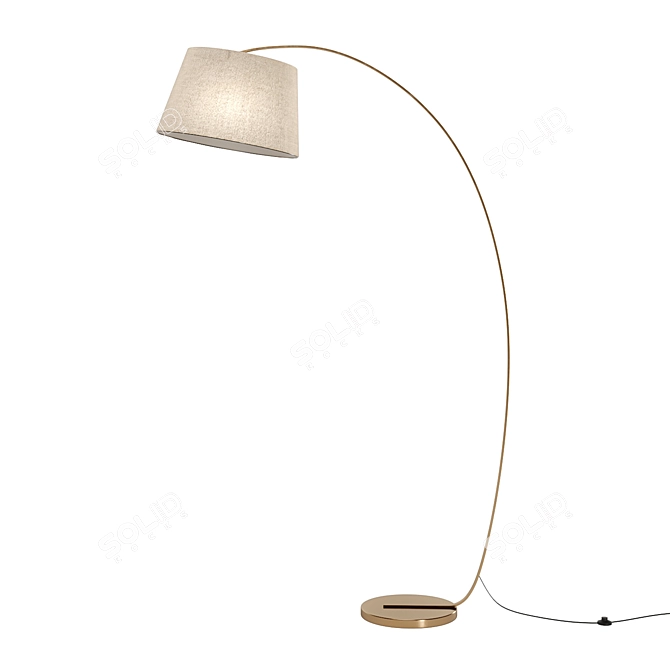 Retro Arc Floor Lamp, Brok 3D model image 3