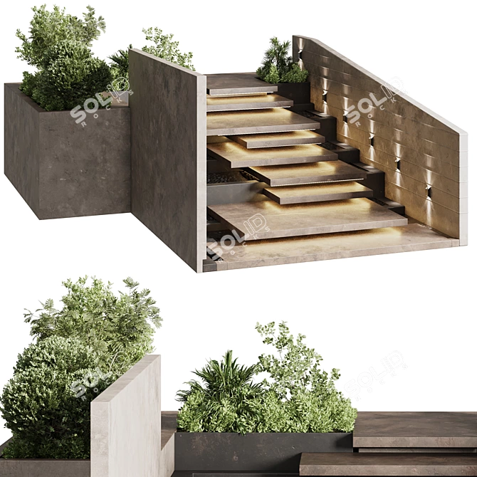 Outdoor Staircase Kit - Designer Series 3D model image 3