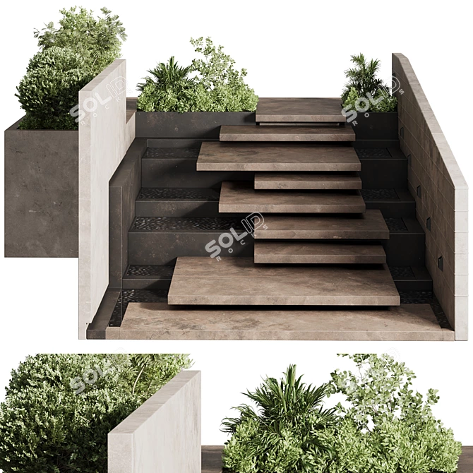 Outdoor Staircase Kit - Designer Series 3D model image 4