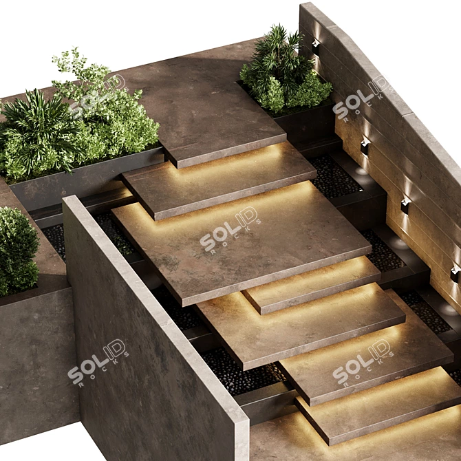 Outdoor Staircase Kit - Designer Series 3D model image 6