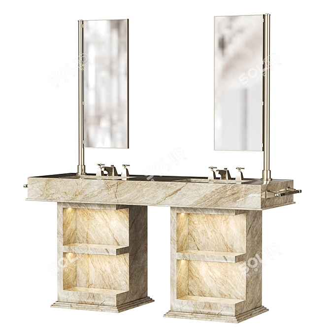 My Love Marble Double Vanity 3D model image 5