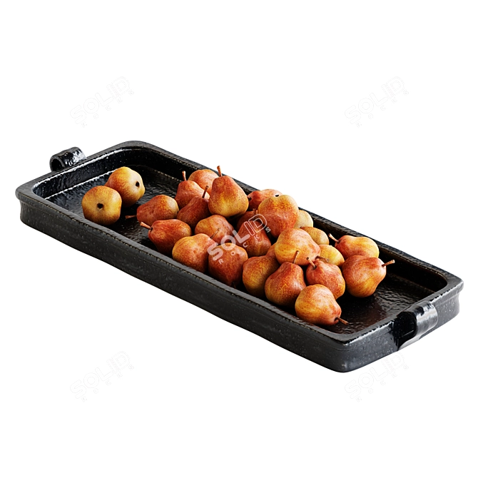 Pear Tray Coronа Render Compatible 3D model image 3