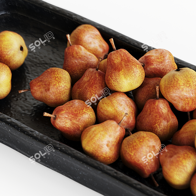 Pear Tray Coronа Render Compatible 3D model image 5