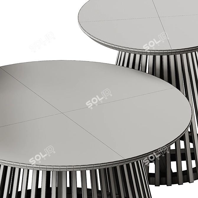 Sleek Round Jeanette Coffee Tables 3D model image 6