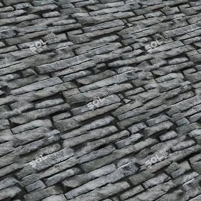 Stone Facade Coverings Texture Set 3D model image 5