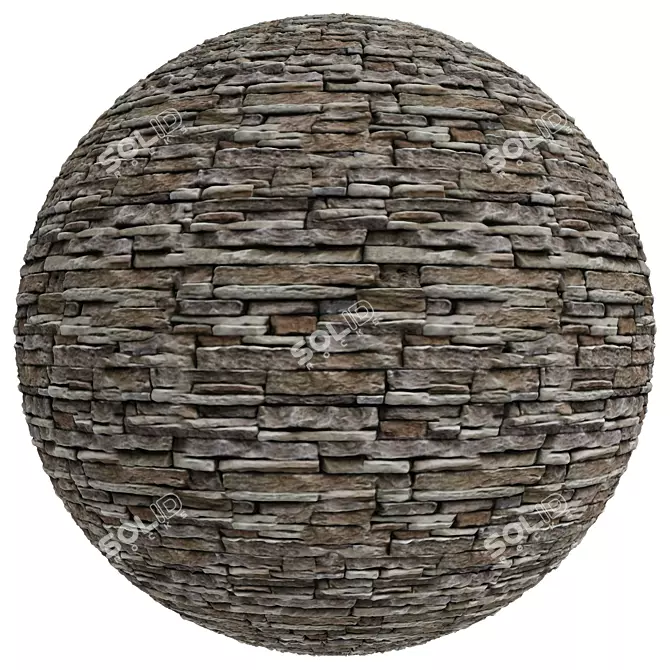 Stone Facade Coverings Texture Set 3D model image 6