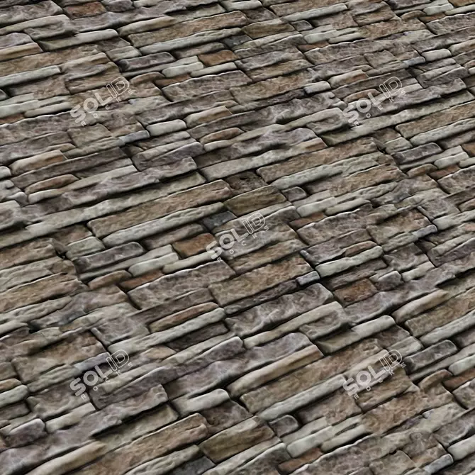 Stone Facade Coverings Texture Set 3D model image 7