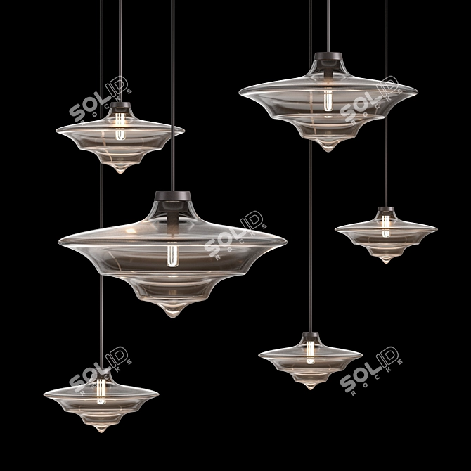 Controvento Pendant Light by Wayne Enterprises 3D model image 3