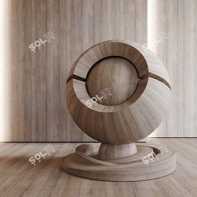 Seamless High-Quality Arizona Grey Oak Wood Texture 3D model image 2