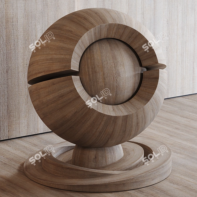 Seamless High-Quality Arizona Grey Oak Wood Texture 3D model image 4