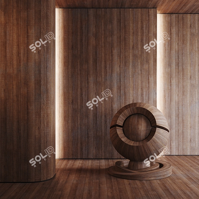 Seamless High-Quality Wood Texture 3D model image 1