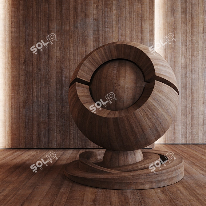 Seamless High-Quality Wood Texture 3D model image 2