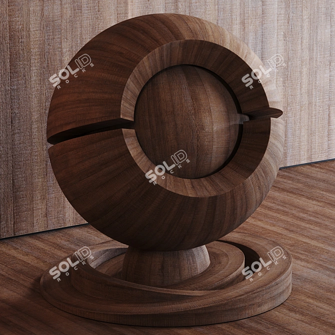 Seamless High-Quality Wood Texture 3D model image 4