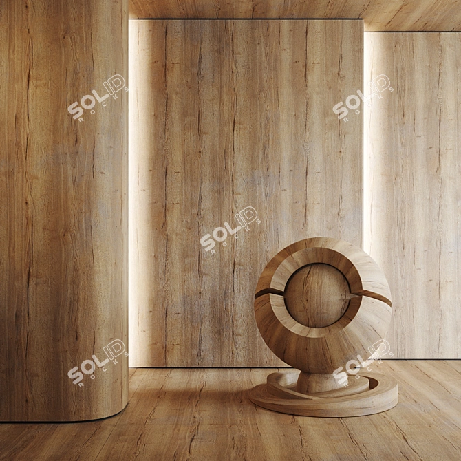 Seamless High-Quality Wood Texture 3D model image 1