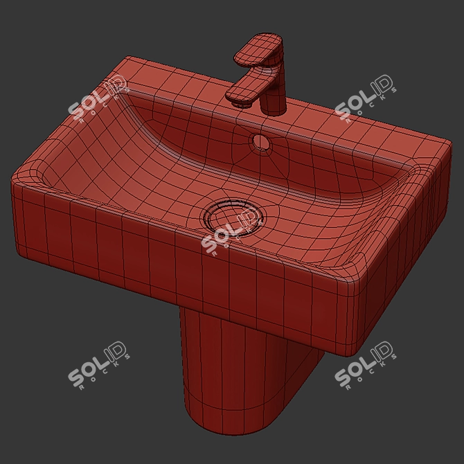 Ideal Standard Connect Cube Sink 3D model image 3