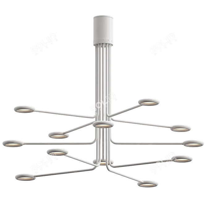 Graceful LED Ceiling Light 3D model image 1