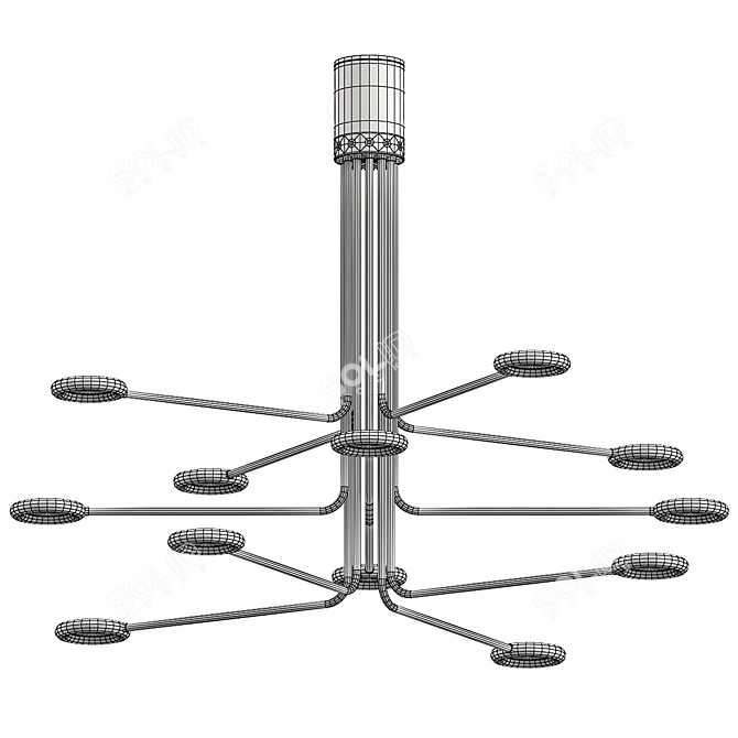 Graceful LED Ceiling Light 3D model image 2