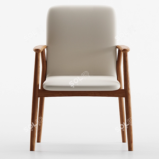 Modern Faux Leather Dining Chair 3D model image 5