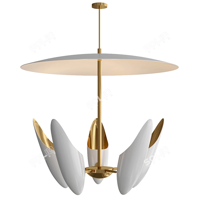 Elegant Renato Chandelier by Romatti 3D model image 1